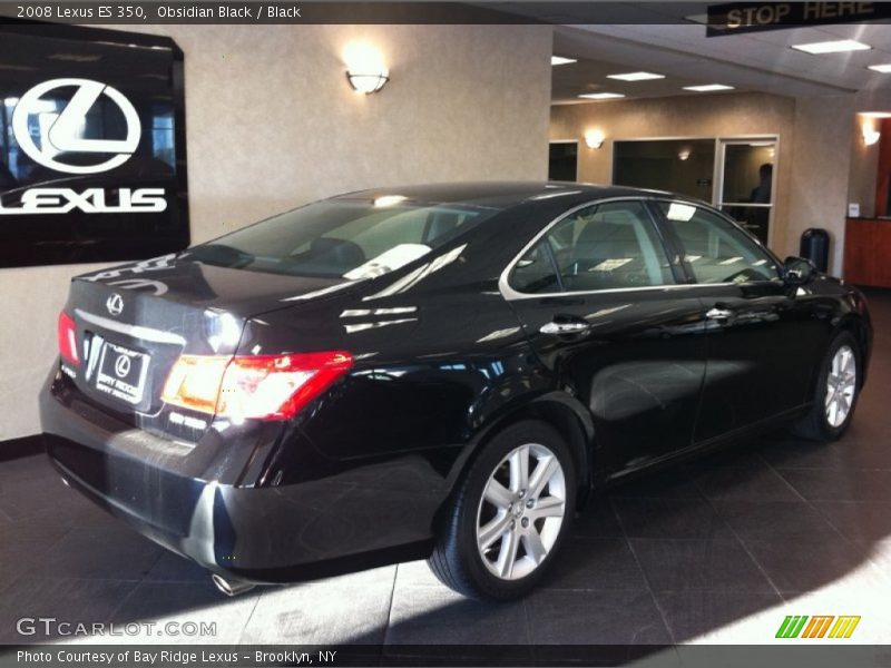 Obsidian Black / Black 2008 Lexus ES 350