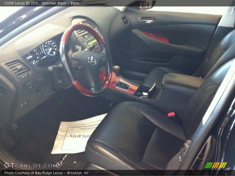 Obsidian Black / Black 2008 Lexus ES 350
