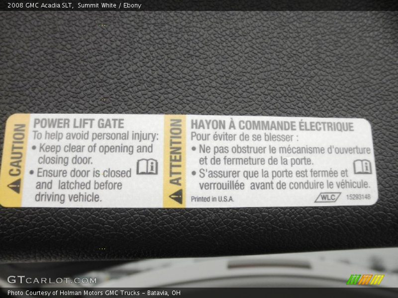 Summit White / Ebony 2008 GMC Acadia SLT