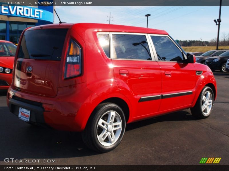 Molten Red / Black Soul Logo Cloth 2010 Kia Soul +