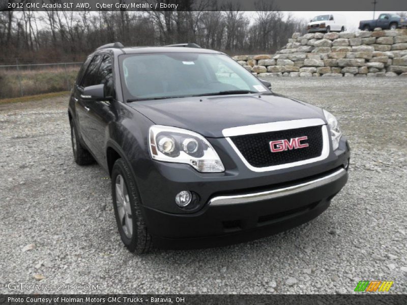 Cyber Gray Metallic / Ebony 2012 GMC Acadia SLT AWD