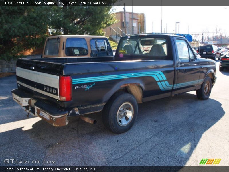 Raven Black / Opal Grey 1996 Ford F150 Sport Regular Cab