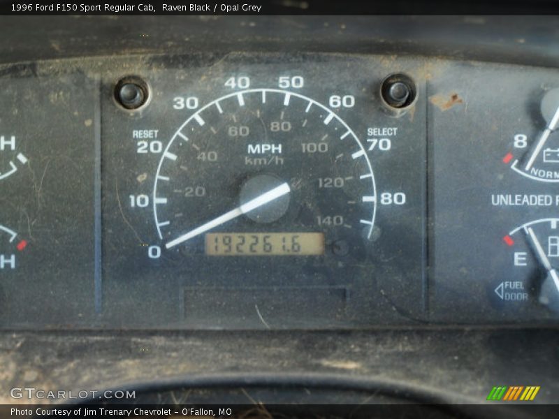 Raven Black / Opal Grey 1996 Ford F150 Sport Regular Cab