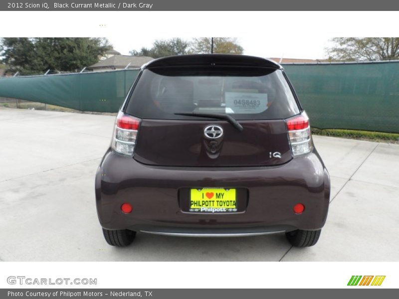 Black Currant Metallic / Dark Gray 2012 Scion iQ