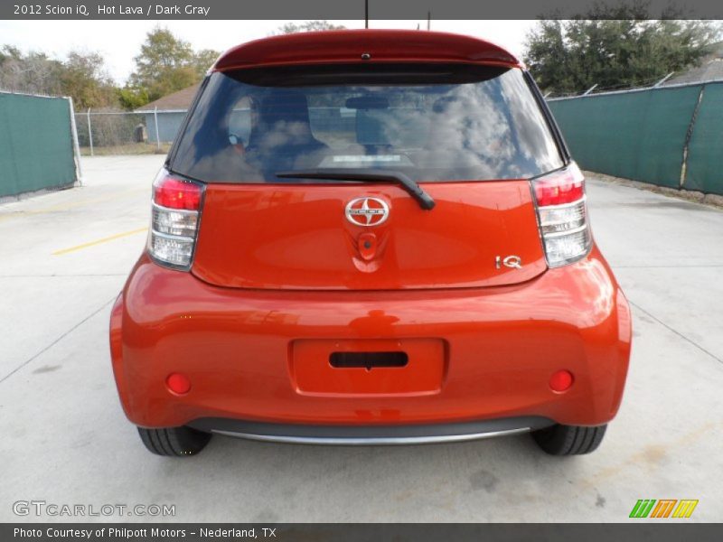 Hot Lava / Dark Gray 2012 Scion iQ