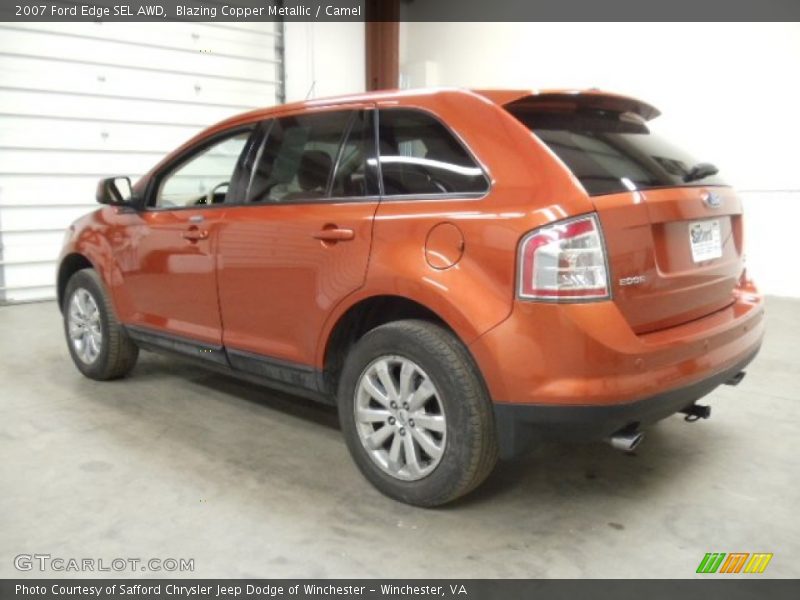 Blazing Copper Metallic / Camel 2007 Ford Edge SEL AWD