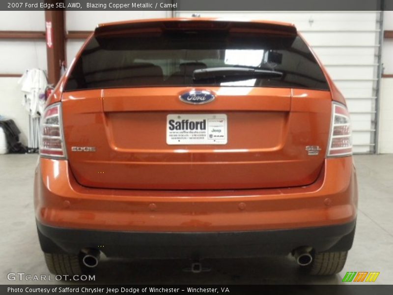 Blazing Copper Metallic / Camel 2007 Ford Edge SEL AWD