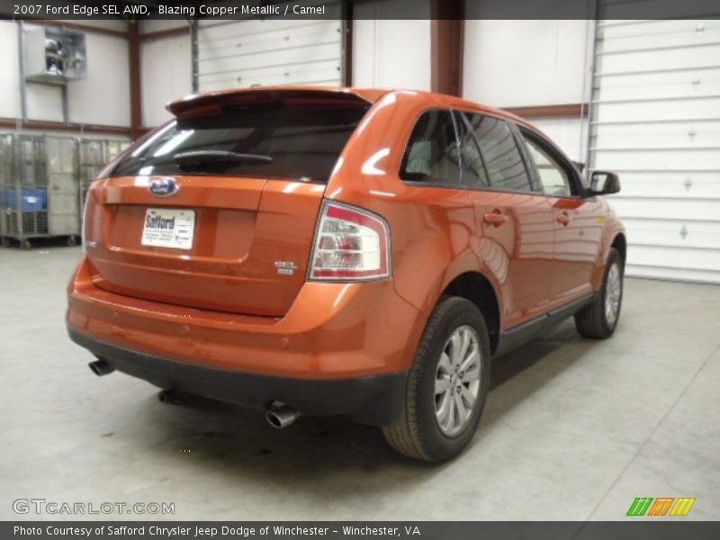 Blazing Copper Metallic / Camel 2007 Ford Edge SEL AWD