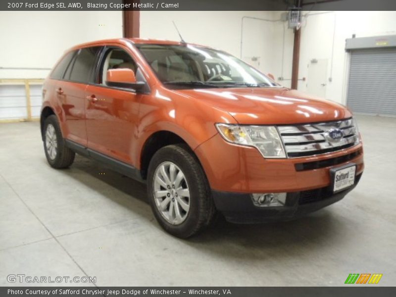 Blazing Copper Metallic / Camel 2007 Ford Edge SEL AWD
