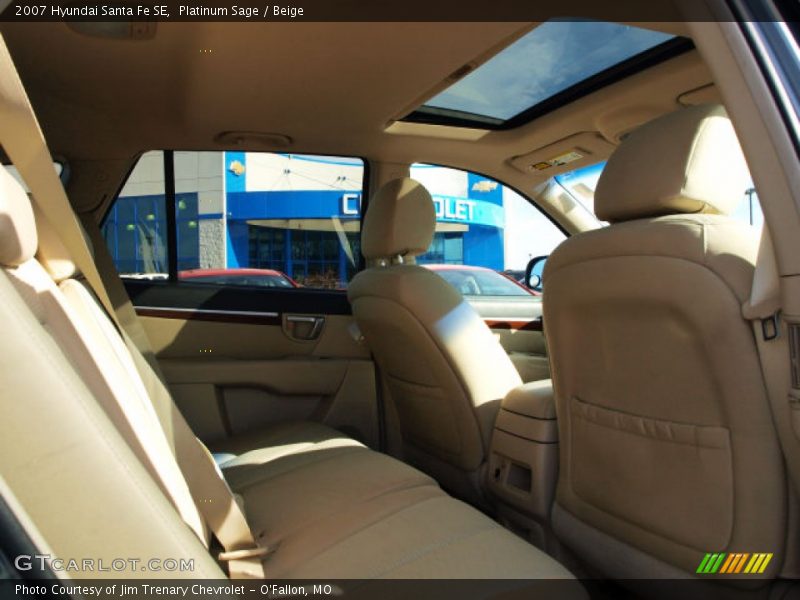 Platinum Sage / Beige 2007 Hyundai Santa Fe SE