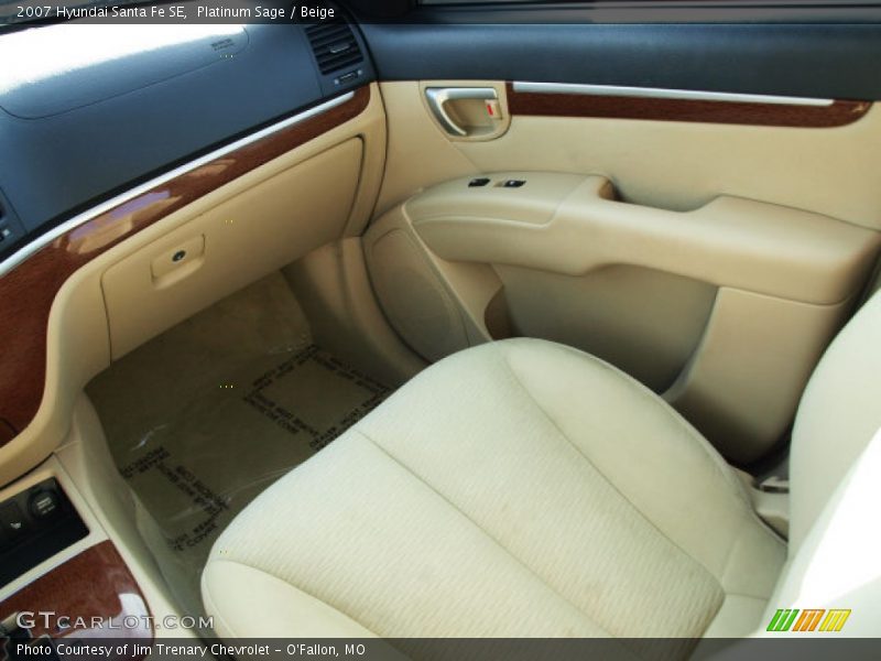 Platinum Sage / Beige 2007 Hyundai Santa Fe SE
