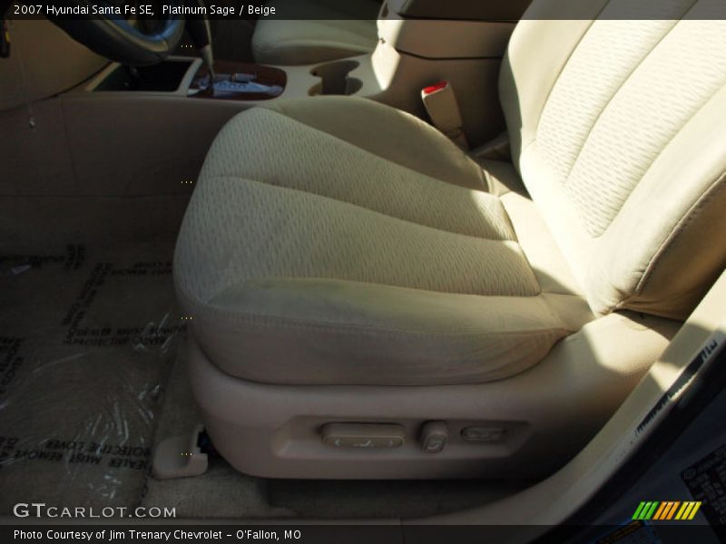 Platinum Sage / Beige 2007 Hyundai Santa Fe SE