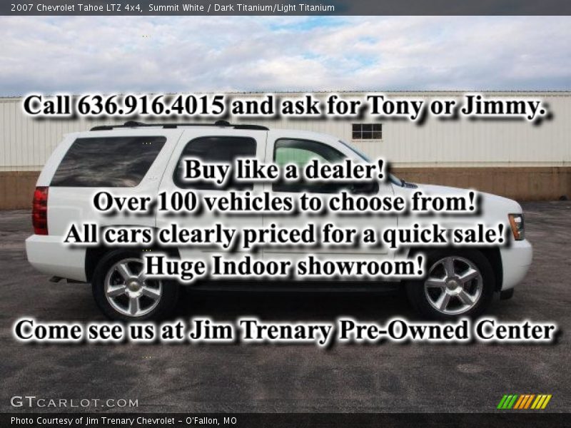 Summit White / Dark Titanium/Light Titanium 2007 Chevrolet Tahoe LTZ 4x4