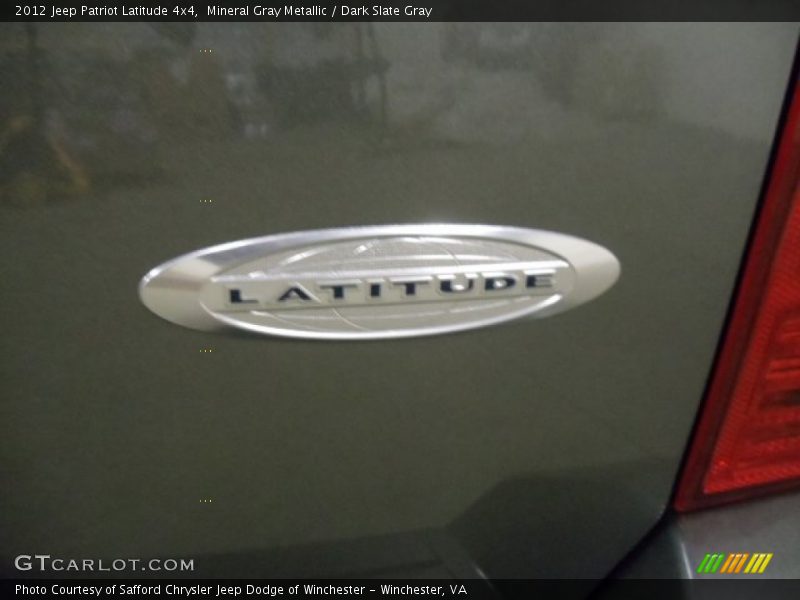 Mineral Gray Metallic / Dark Slate Gray 2012 Jeep Patriot Latitude 4x4