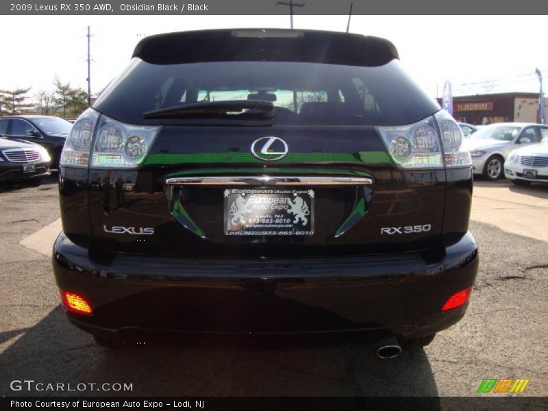 Obsidian Black / Black 2009 Lexus RX 350 AWD