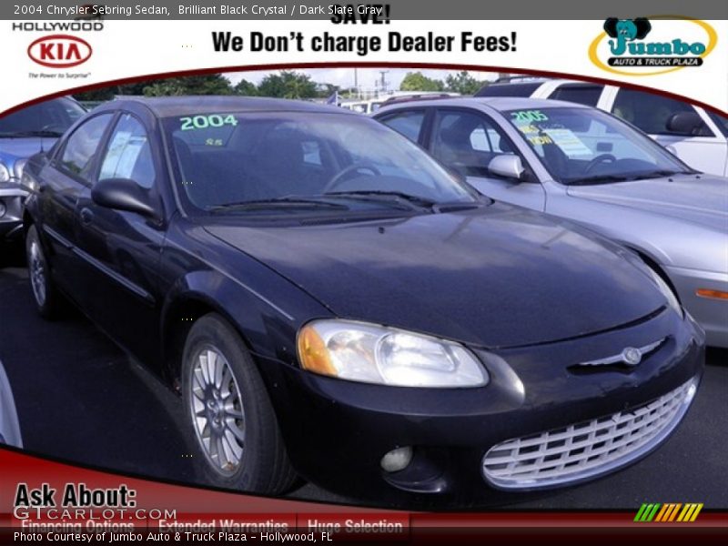 Brilliant Black Crystal / Dark Slate Gray 2004 Chrysler Sebring Sedan