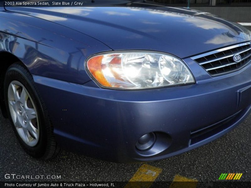 Slate Blue / Grey 2003 Kia Spectra Sedan