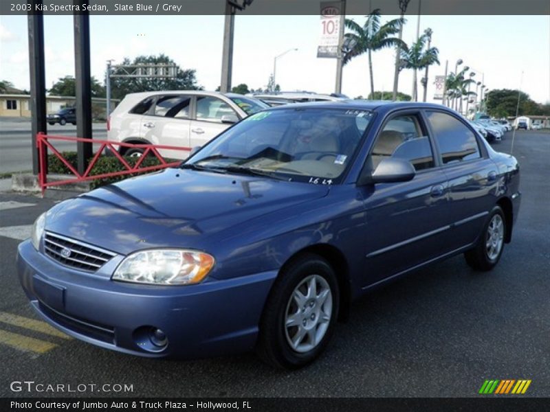 Slate Blue / Grey 2003 Kia Spectra Sedan
