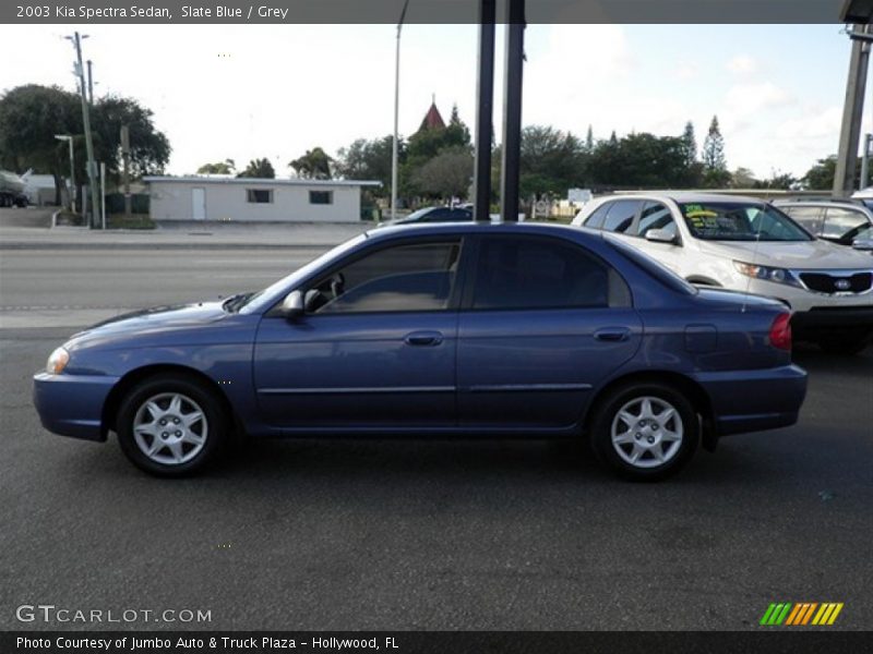 Slate Blue / Grey 2003 Kia Spectra Sedan