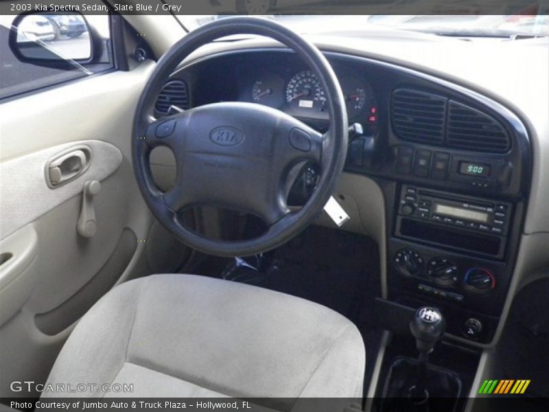 Slate Blue / Grey 2003 Kia Spectra Sedan