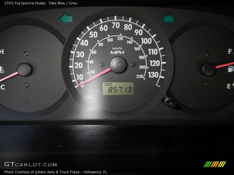 Slate Blue / Grey 2003 Kia Spectra Sedan