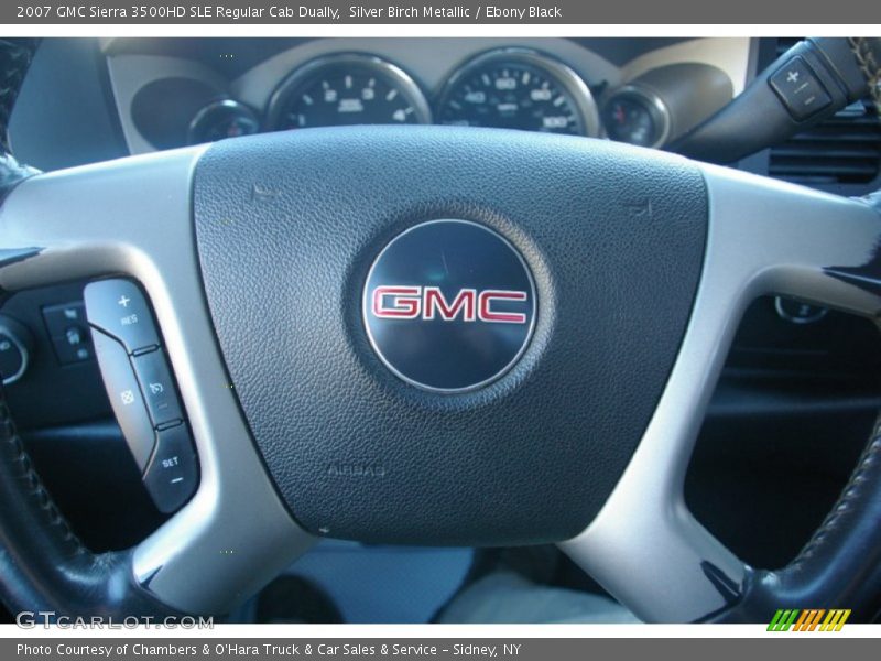 Silver Birch Metallic / Ebony Black 2007 GMC Sierra 3500HD SLE Regular Cab Dually