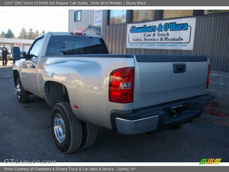 Silver Birch Metallic / Ebony Black 2007 GMC Sierra 3500HD SLE Regular Cab Dually