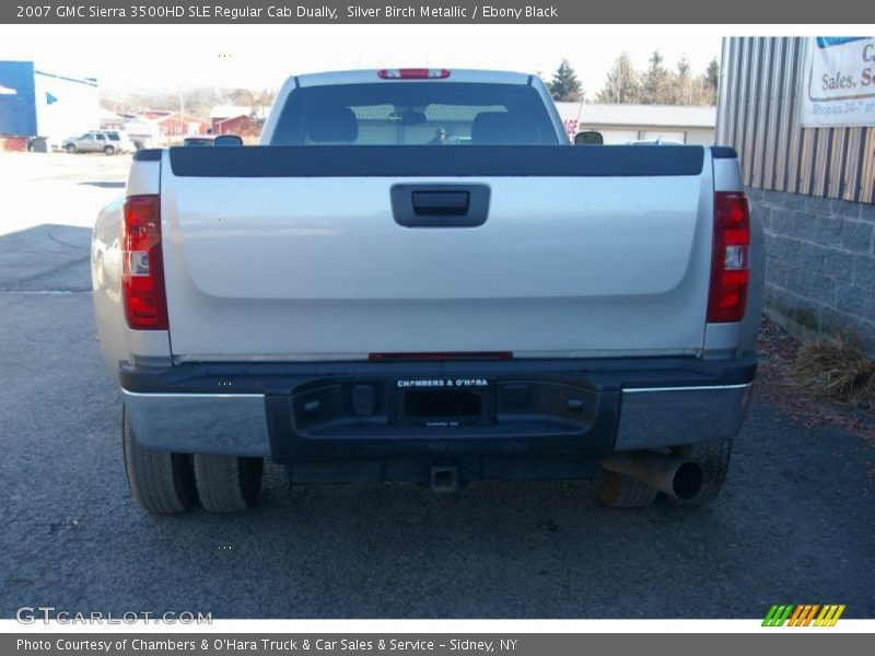 Silver Birch Metallic / Ebony Black 2007 GMC Sierra 3500HD SLE Regular Cab Dually