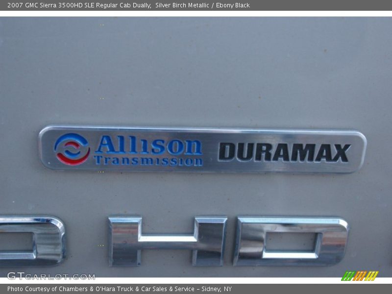 Silver Birch Metallic / Ebony Black 2007 GMC Sierra 3500HD SLE Regular Cab Dually