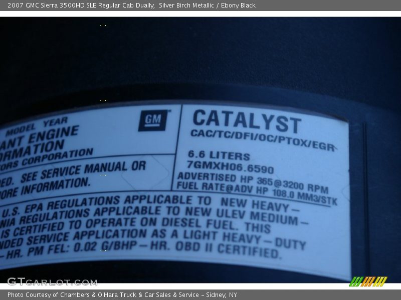 Silver Birch Metallic / Ebony Black 2007 GMC Sierra 3500HD SLE Regular Cab Dually