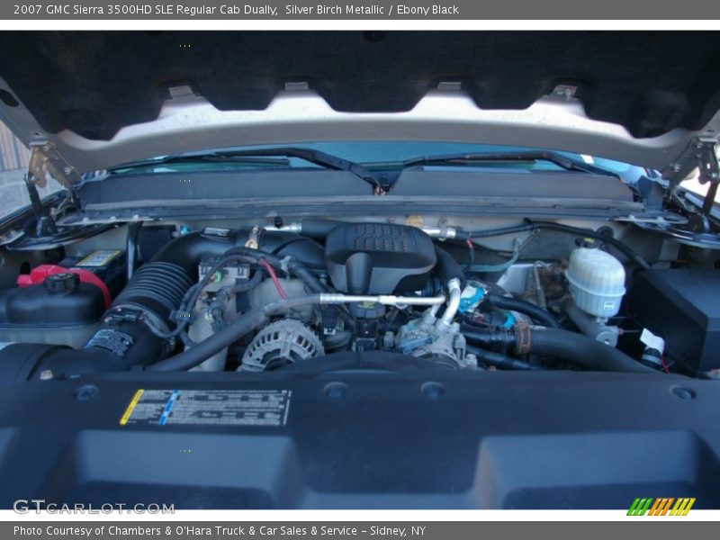 Silver Birch Metallic / Ebony Black 2007 GMC Sierra 3500HD SLE Regular Cab Dually