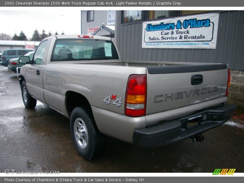 Light Pewter Metallic / Graphite Gray 2002 Chevrolet Silverado 1500 Work Truck Regular Cab 4x4