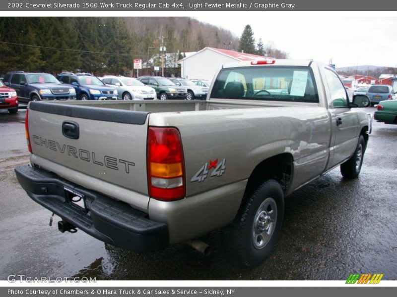 Light Pewter Metallic / Graphite Gray 2002 Chevrolet Silverado 1500 Work Truck Regular Cab 4x4