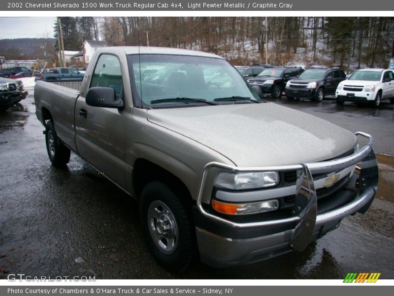 Light Pewter Metallic / Graphite Gray 2002 Chevrolet Silverado 1500 Work Truck Regular Cab 4x4