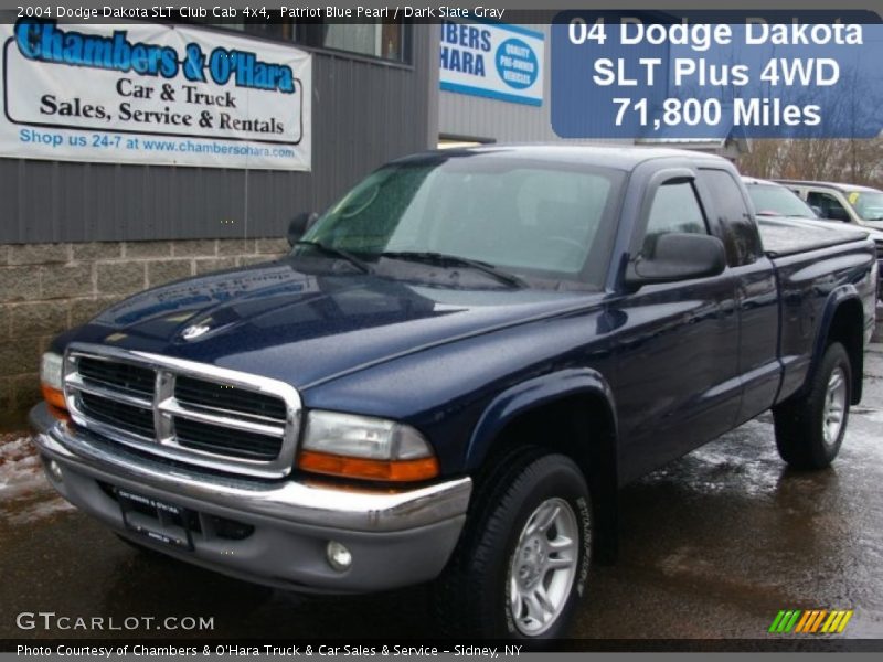 Patriot Blue Pearl / Dark Slate Gray 2004 Dodge Dakota SLT Club Cab 4x4