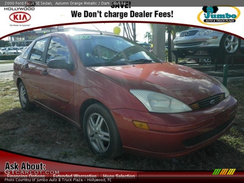 Autumn Orange Metallic / Dark Charcoal 2000 Ford Focus SE Sedan