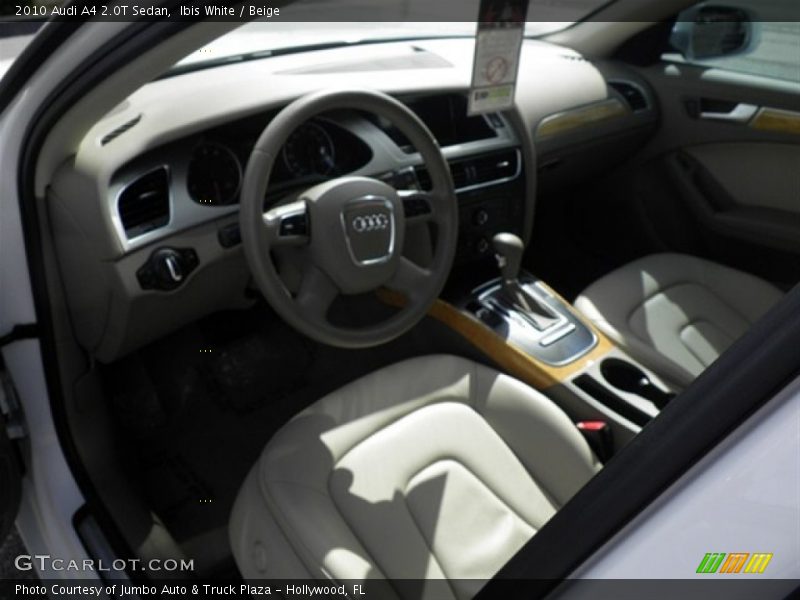 Ibis White / Beige 2010 Audi A4 2.0T Sedan