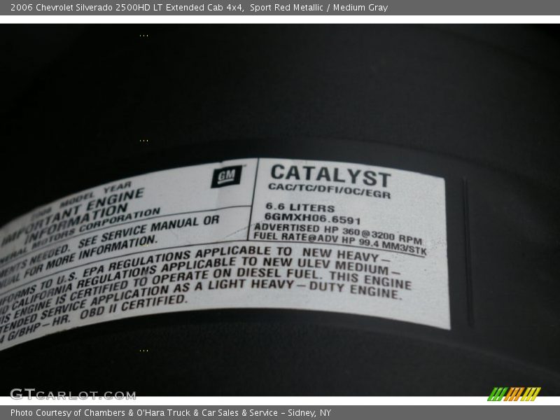 Sport Red Metallic / Medium Gray 2006 Chevrolet Silverado 2500HD LT Extended Cab 4x4