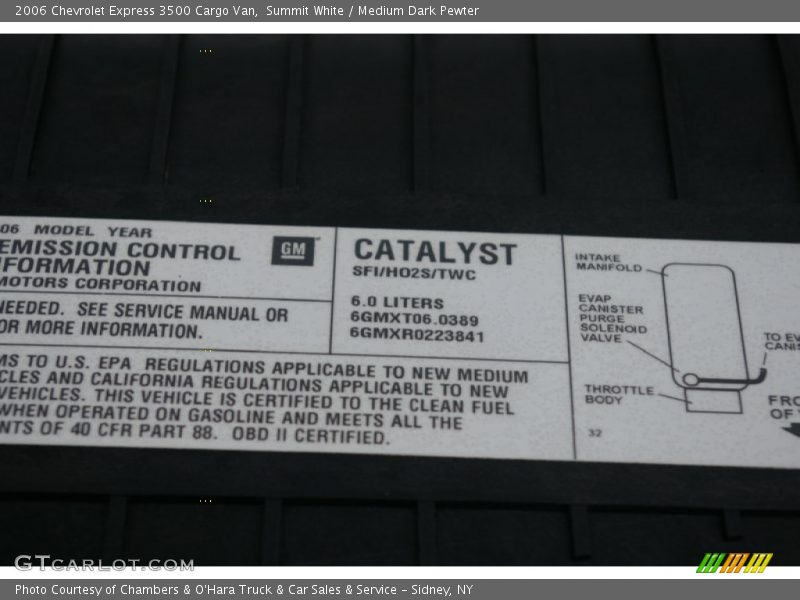 Summit White / Medium Dark Pewter 2006 Chevrolet Express 3500 Cargo Van