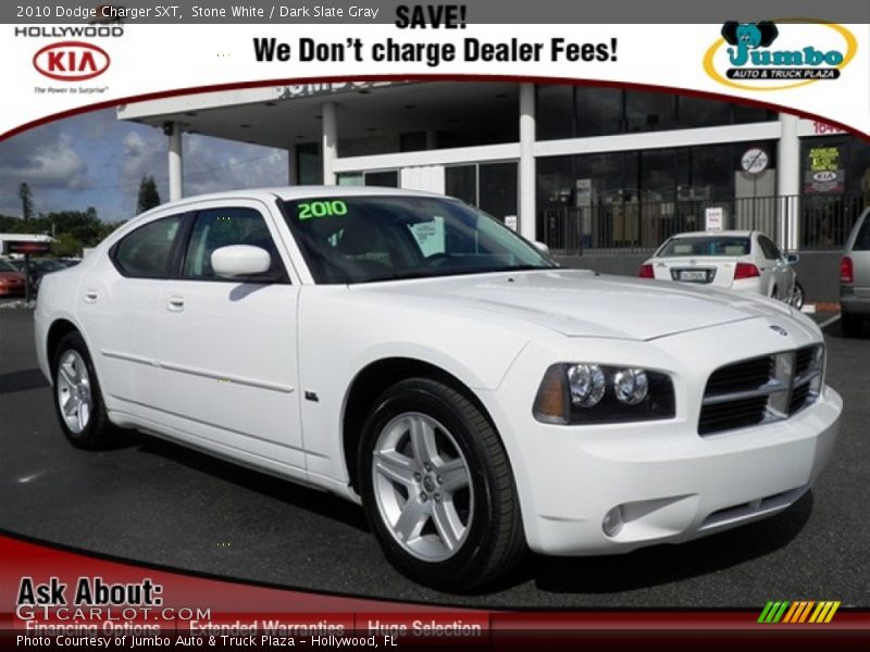 Stone White / Dark Slate Gray 2010 Dodge Charger SXT