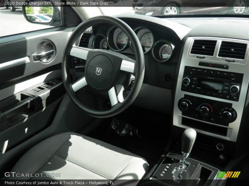 Stone White / Dark Slate Gray 2010 Dodge Charger SXT