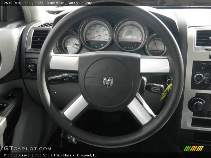 Stone White / Dark Slate Gray 2010 Dodge Charger SXT