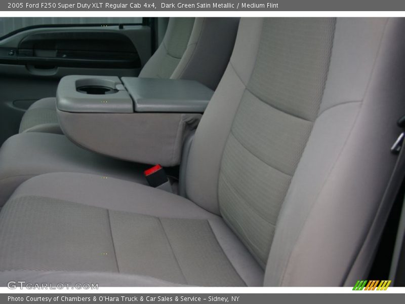 Dark Green Satin Metallic / Medium Flint 2005 Ford F250 Super Duty XLT Regular Cab 4x4