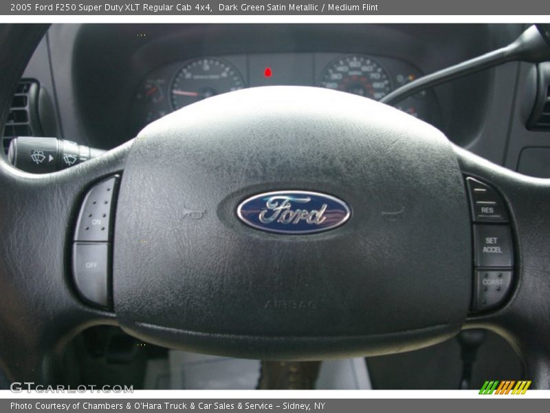 Dark Green Satin Metallic / Medium Flint 2005 Ford F250 Super Duty XLT Regular Cab 4x4