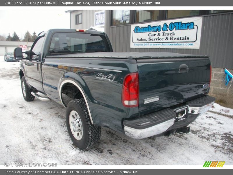 Dark Green Satin Metallic / Medium Flint 2005 Ford F250 Super Duty XLT Regular Cab 4x4