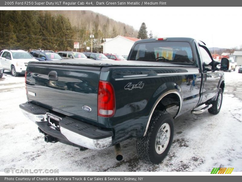 Dark Green Satin Metallic / Medium Flint 2005 Ford F250 Super Duty XLT Regular Cab 4x4