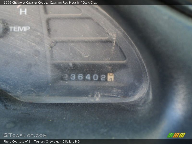 Cayenne Red Metallic / Dark Gray 1996 Chevrolet Cavalier Coupe