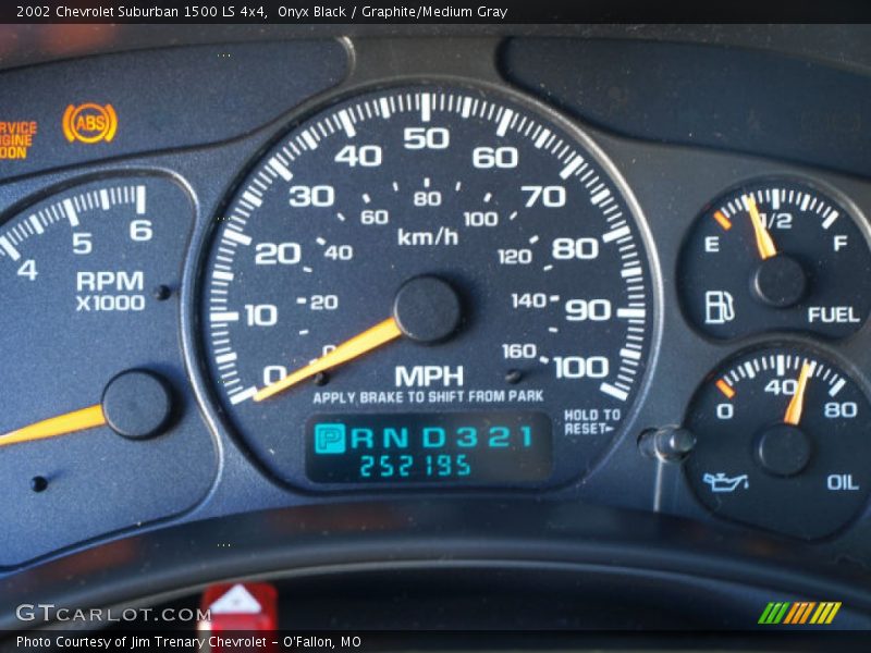 Onyx Black / Graphite/Medium Gray 2002 Chevrolet Suburban 1500 LS 4x4