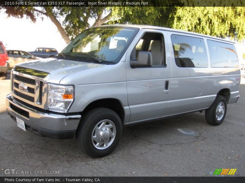 Ingot Silver Metallic / Medium Flint 2010 Ford E Series Van E350 XLT Passenger