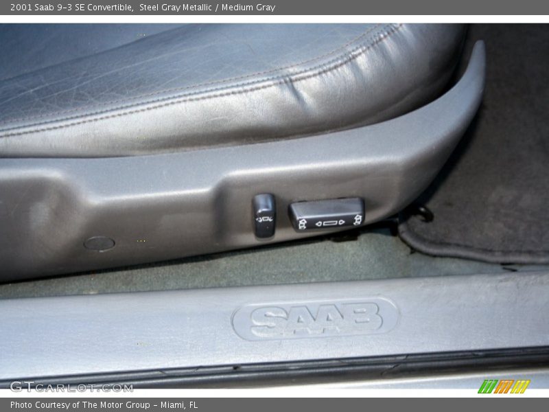 Steel Gray Metallic / Medium Gray 2001 Saab 9-3 SE Convertible
